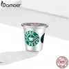 925 Sterling Silver I love Cafe Time Coffee Cup Charm for Original Silver Bracelet & Bangle DIY Jewelry SCC1545 210512249q