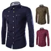 Männer Casual Hemden 2023 Langarm Hemd Taste Kleidung Britische Mode Straße Designer Luxus Retro Top Weihnachten Geschenk