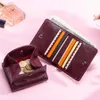 Wallets Women's Wallet Female Genuine Leather Card Holder Small Minimalist Womens And Purses Key Organizer Mini Passport Cove235U