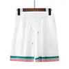 Męskie dresy męskie dresy 2023 Tennis Flowers Stripes Men Kobiety Krótki zestaw t Shrt Hawaii Beach Suit Suit Hip Hop Shirt Shorts C Dhsfy