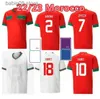 Hayranlar Tees Tees 2023 2024 Fas Futbol Formaları Hakimi Maillot Marocain Ziyech Ennesyri Futbol Gömlekleri Erkek Çocuk Kiti Harit Saiss Idrissi Boufal Jersey Maroc Nation