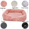 Large Dog Bed Dog Plush Pet Bed Winter Thickened Pad Dog Sleeping Bed Sofa Removable Pad Dog Small Large Dog square kennel 231221