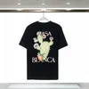 Mens T Shirt Designer Casabl Anca Letter Printing High Street Kort ärm Cotton Top Tees Fashionabla Men Women Casual T-shirt Streetwear 56 Färg