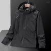 Jaquetas masculinas roupas masculinas leve impermeável jaqueta de chuva com capuz ao ar livre capa de chuva caminhadas windbreake casaco camisolas