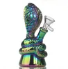 Narghilè Dab Rig da 6,3 pollici abbagliano la luce Snake Bong novità mini Bong narghilè Diffuso Downstem Olio Dab Rigs Tubo dell'acqua in vetro