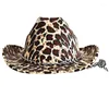 Baretten Westerse Stijlen Cowgirl Hoed Voor Volwassen Unisex Cowboy Met Dierenprint Hoeden Past Bij De Meeste Vrouwen Mannen Themafeest