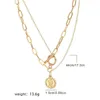 Pendant Necklaces Bijoux Femme In Jewelry Layered Chain Necklace For Women Coquette Collares Para Mujer Sun Portrait Aesthetic Collier