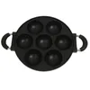 7 Hole Cooking Cake Pan Cast Iron Omelette Pan Non-Stick Cooking Pot Breakfast Egg Cooker Cake Mold Kitchen Cookware Kitchenware 231220