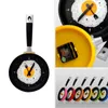 Horloges murales poêle à frire oeuf omelette horloge de conception moderne décor à la maison (pas de batterie incluse) - jaune
