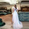 Повседневные платья Puffy Ivory Party High Low Vestidos De Verano Mujer 2023 Тюлевые платья с оборками для выпускного вечера Длинные платья Abendkleider на заказ