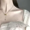 Designer Jewelry Fashion Titanium Steel Non Fade Roman Numerals Women's Necklace Niche High-end Design Rose Gold Collarbone Chain