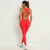 Yoga-Outfit nahtloser Yoga-Jumpsuits Sport Fitness Einköpfig Yoga ärmellose Trainingskleidung lauft Sportswear enge Trainingstraining-Trailssl231221