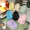School Bags High Quality Waterproof Solid Color Nylon Women Backpack College Style Travel Rucksack For Teenage Girl Boys