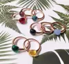 Crystal Crystal Nudo Ring Colonte coloré Little Design Micro Zircon Stones For Women Party Bijoux Y07233179953