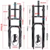 Bucklos Mtb Fork 20 26 tum Fatbike Double Shoulder Mountain Bike Suspension Fat Tire Cykelluft för Snow Beach 231221