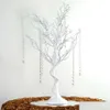 Decorazione per feste 30 Manzanita Tree artificiale Centrotavola bianca Cantropietto da strada Tabella principale Decorazione del matrimonio 20 catene di cristalli261q3485