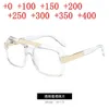 Óculos de sol Big Frame Fashion Anti -Blue Light Reading Glasses Mulfocal Presbiaópico Mulheres Dioptrias 1 0 a 4 0 NX268F