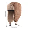 Cycling Caps Trapper Pilot Hat With Ear Flaps Cold Protection Cotton Windproof Hats Russian Costume Accessories
