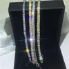 4 Farben Liebhaber Tennisarmband Diamant Weißgold gefülltes Party -Engagement -Armbänder für Frauen Hochzeitszugriffe291i