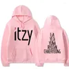 Felpa con cappuccio femminile Kpop Itzy Women/Men Fashion Spazza