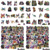 Car Stickers 50Pcs/Lot Color Cat And Dog Sticker Animal Waterproof Scooter Car Guitar Trolley Motorcycle Personality Iti Stickers Drop Dhe18