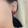 Ohrstecker Big Bold Vintage Messing Rot Öl Tropfen Erdbeere Für Frauen Party Statement Schmuck Aros Arete Orecchini Ohrringe