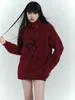 Damenpullover Winter Chinese Sweet Cool Half Zipper Design Strickpullover für Frauen Weihnachten und Jahr Outwear Pullover Tops