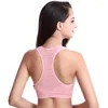 Yoga-outfit Dames Ademende sportbeha Absorbeert zweet Schokbestendig gewatteerd Gym Running Fitnesslaag Naadloos topondergoed