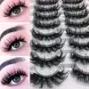 Falsche Wimpern 8pairs 25mm 3d Nerze Wimpern Bulk Faux Fluffy natürlicher russischer Volumenpackung