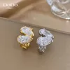 Anillos de racimo DODOHAO Moda lujosa con incrustaciones de circón corazón abierto encanto real chapado en oro ajustable accesorios de boda de dedo