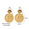 Dangle Earrings Hit Copper 10 Franc Coins Drop For Women Pendant Earring Party Jewelry Women's Vintage Ethnic