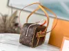 Yüksek kaliteli duffel tote çanta kayış kadın çantası tasarımcısı kahverengi çiçek çanta omuz çantası lüks deri klasik çapraz vücut debriyaj çantaları