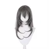 Cosplay Wigs Effondrent Star Dome Railway Pioneer Femme Cos Wig Simulation Sallep Top Lead Silver Grey Gris changeant progressivement les cheveux de fibres
