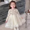 Robes de fille Princesse Bébé Filles Tutu Robe Paillettes Perles En Peluche Épais Avec Arc Hiver Enfants Vêtements Enfant Robes Paillettes 3 à 8 ans