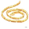 Chaîne personnalisée en or jaune de 4mm pour hommes et femmes, unisexe, coupe à maillons plats, collier entier 18 carats, 271T