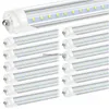 LED-rör Stock i US 72W 8ft T8 Single Pin FA8 8 fot LED-lätta rör dubbelrader Fluorescerande AC 85-265V Clear ER T10 T12 Ersättare DHM3O