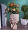 Meisjes Face Head Flower Planter Succulente Plant Bloemcontainer Pot Bloempot Figuur Tuin Decor Nordic Tabletop Ornament 2107127905178