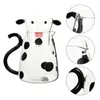 Dinnerware Sets Glass Set Cow Shape Pot Water Jug Beverage Can Flower Teapot Milk Microwaveable Kettle