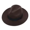 Męskie czapki poczuły, że kobiety fedora kapelusz zima wełniana kobieca czapka klasyczna brytyjska jazzowe czapki streetwearu dla mężczyzn 7 kolorów