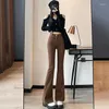 Women's Jeans Lucyever Korean Style High Waist White Ladies 2024 Fashion Slin Fit Denim Flared Trousers Women Y2K Wide Leg Pants