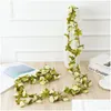 Flores decorativas grinaldas de 250 cm de rosa Flores artificiais Garland de Natal para Casamento Decoração da Sala de Casa Primavera Autumn Garden Arc Dhima