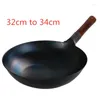 Pans in ghisa wok home manuale non rivestito padella antiaderente rotonda induction cooker a gas frittura friggere cottura non stick goccia consegna