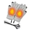 Перчатки с подогревом Зимние термотеплые перчатки со встроенным нагревательным листом USB-зарядка Мягкие перчатки для рыбалки и велоспорта для мужчин и женщин 231220