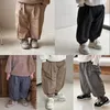 Trousers Childrens Down Pants 2024 Winter Warm Thickened Waterproof Kids Boys Outerwears Solid Versatile Child