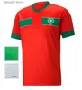 Fans Tops Tees 2023 Maroc Soccer Jerseys 22/23/24 Maillot Foot ZIYECH BOUTAIB Camiseta de futbol BOUSSOUFA EL AHMADI Maillot de football de l'équipe nationale