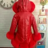 Winterkinderen Warm Faux PU Lederen bont jas HUWED WARME bovenkleding Dikkeling babykinderen herfst meisje faux bont kraagkleding 231221