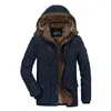 Hunting Jackets Winter Thickened Men's Cotton Padded Jacket Medium Long Plus Large Size Plush Outdoors Climbing Camping Hiking Coat