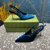 Luxury High Heel Sandals For Women Pointed High Heel Wedding Shoes Velvet And Patent Leather Classics Lettering Luxury Designer Sandal With Dust Bag