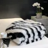 Blankets Super Soft Faux Fur Throw Blanket Black And White Leopard Print Warm Cozy Decorative For Bedroom Sofa