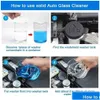 Windshield Wipers New 5/10/20/40/100Pcs Solid Cleaner Car Windsn Wiper Effervescent Tablets Glass Toilet Cleaning Accessories Drop Del Dh6Ms